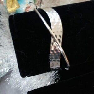 Hammered Silvertoned Cuff Bracelet